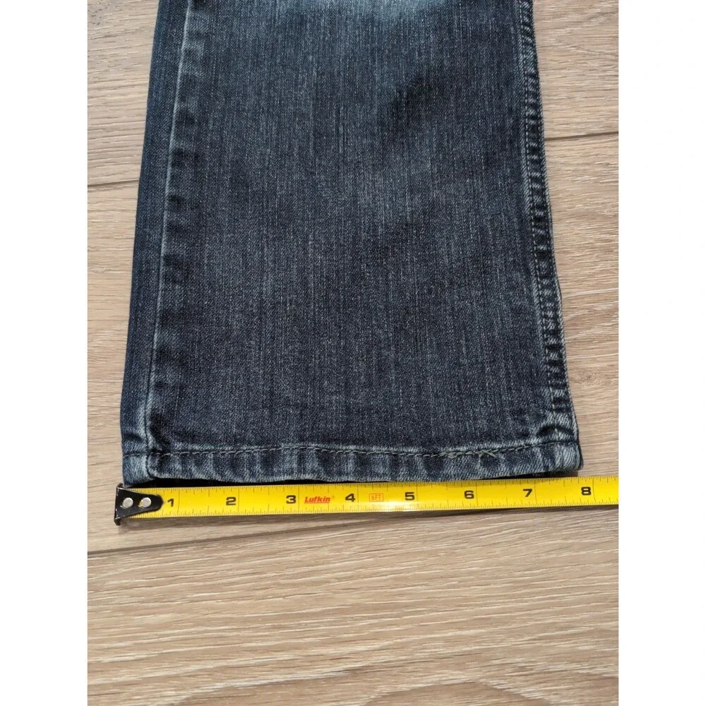 SIGNATURE LEVI STRAUSS BLUE DENIM JEANS SLIM STRAIGHT STRETCH MENS SZ 34X29 EUC
